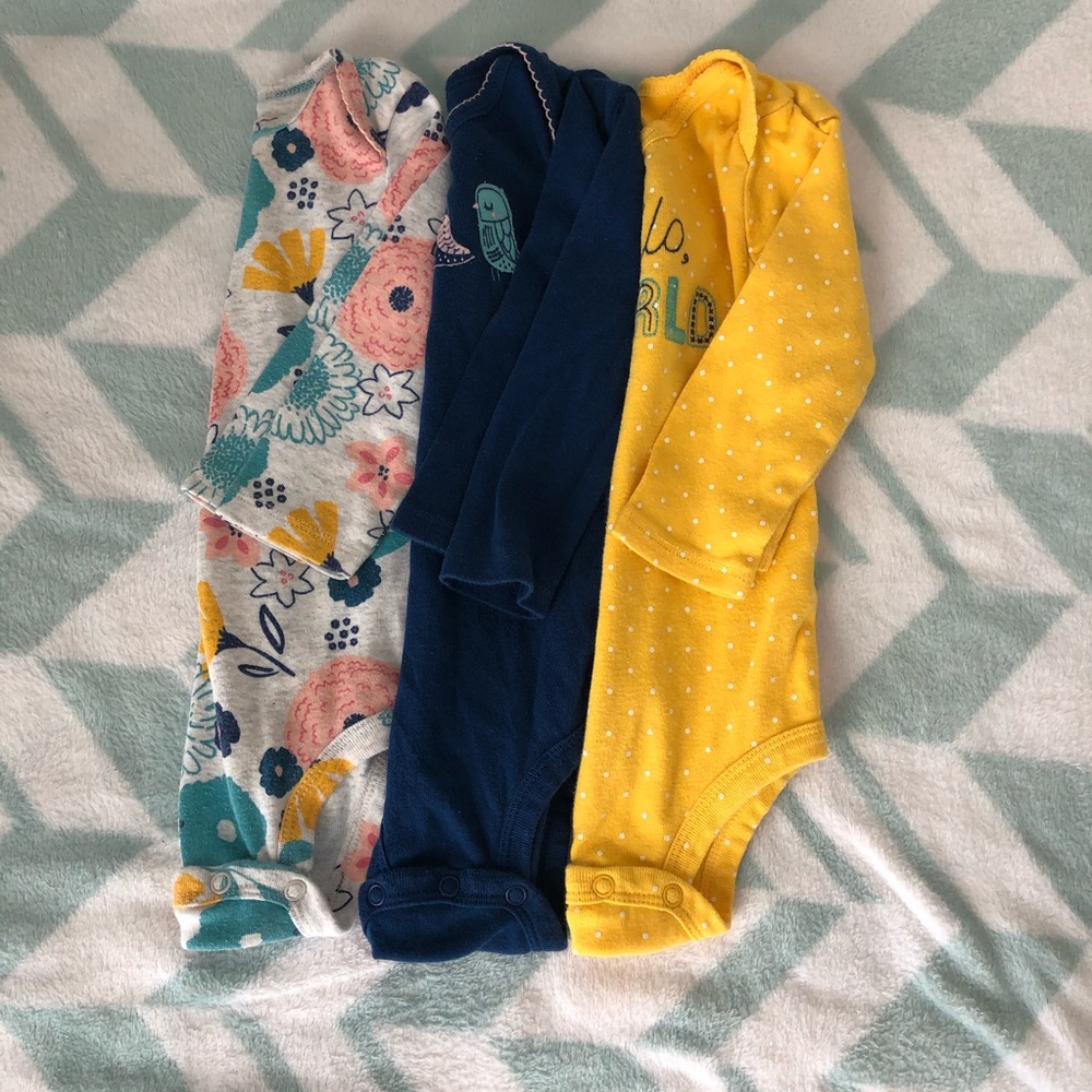 Just One You by Carter’s baby girl bodysuits 9mo